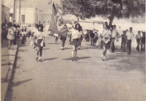 Banda do Colégio Batista Conquistense - Desfile do 7 de setembro de 1974 - Rua João Pessoa 
